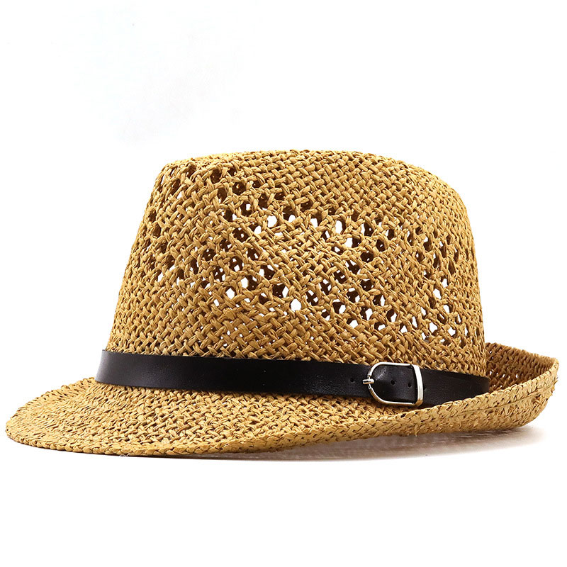 Mens를 위한 유행 바닷가 옥외 Handwoven 밀짚 Trilby 모자